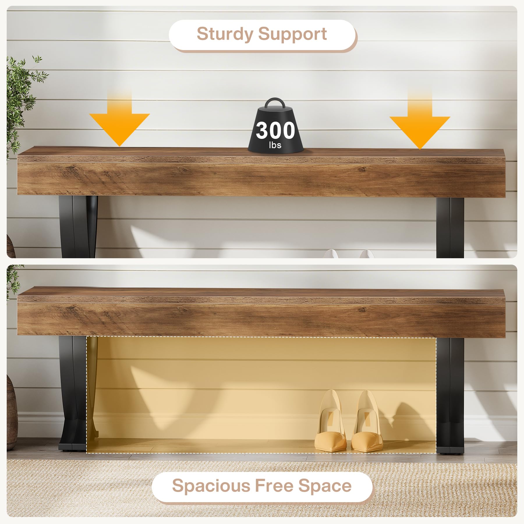 Industrial Entryway Shoe Bench