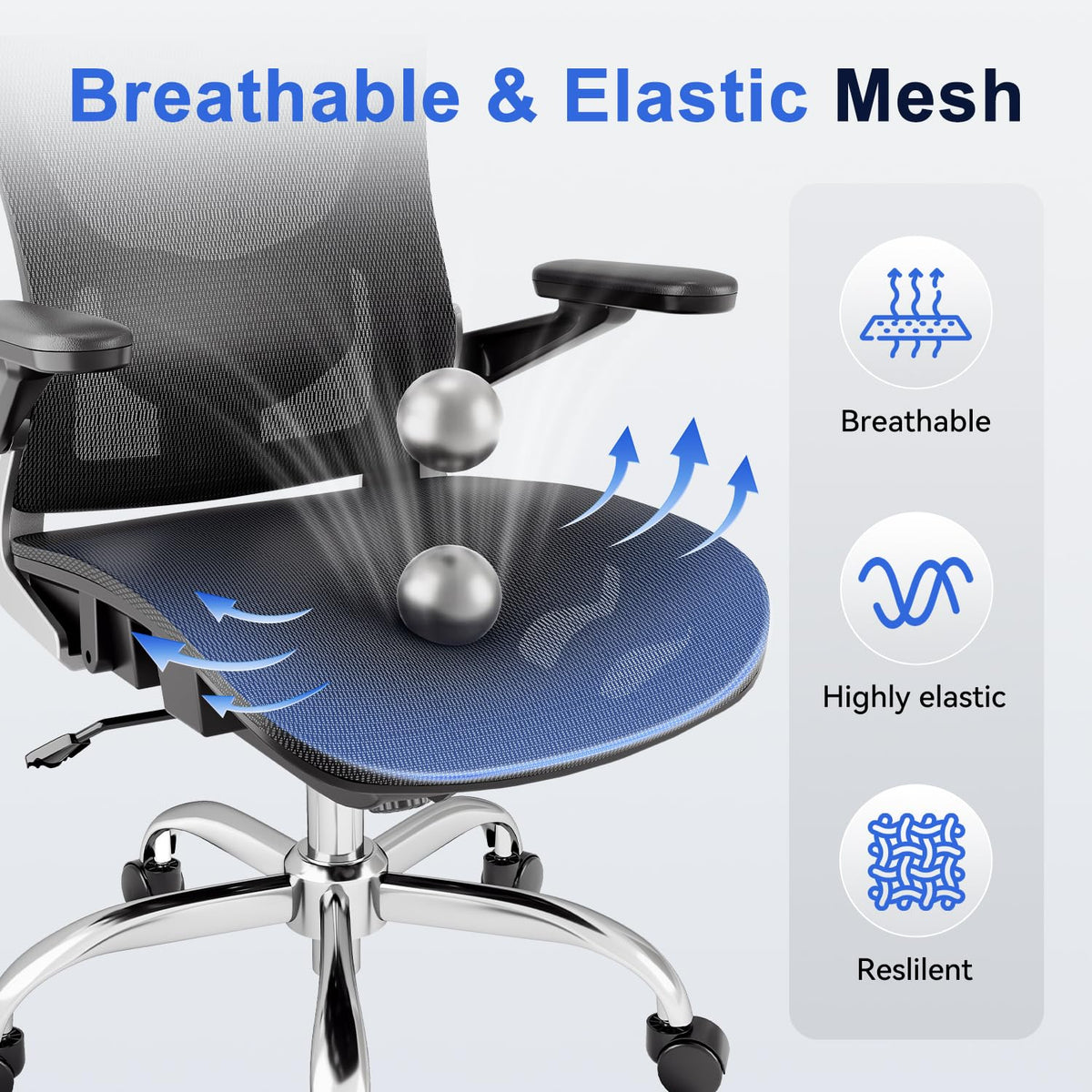 Mesh Office Chair with 3D Arms