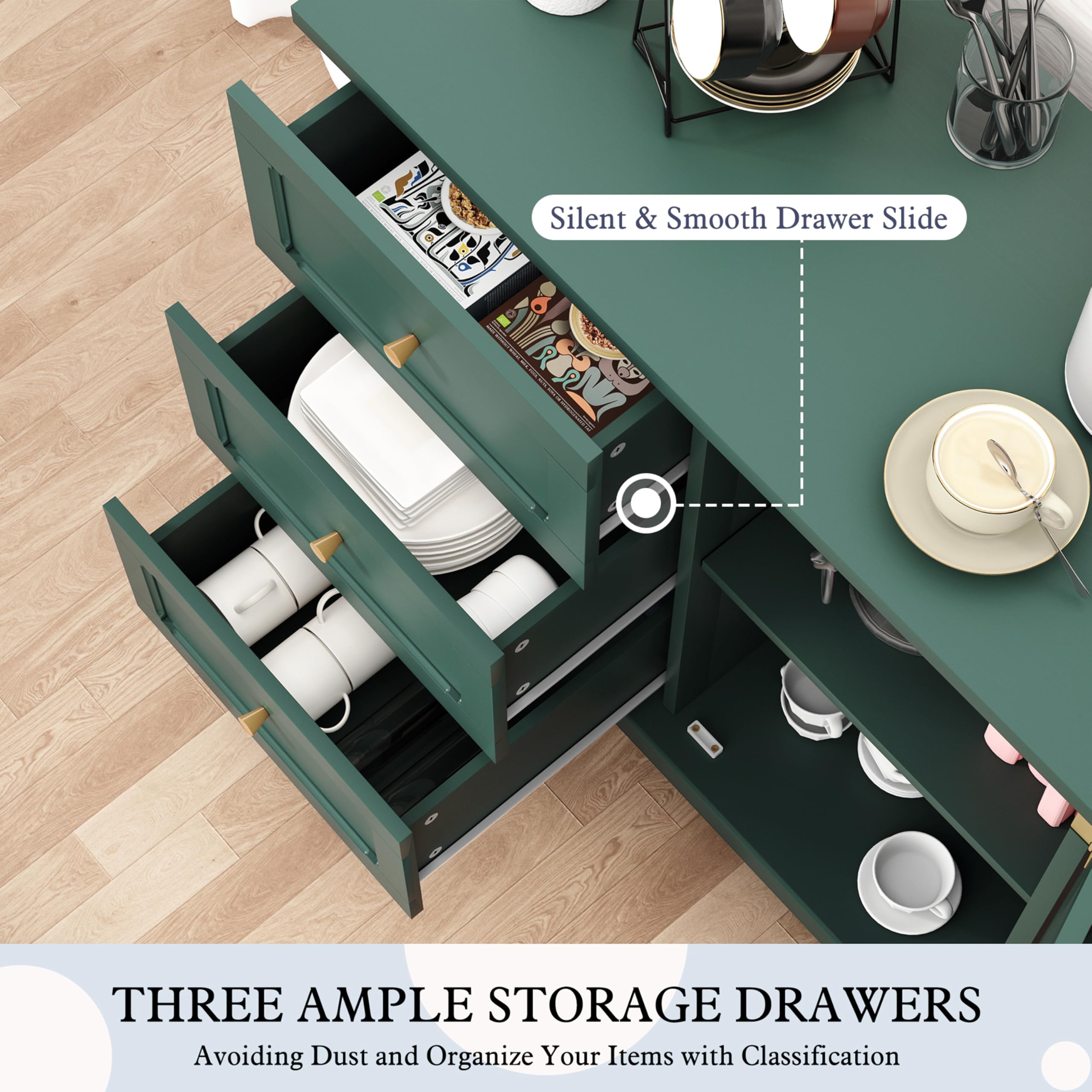 Accent Cabinet with 3 Drawers and Door