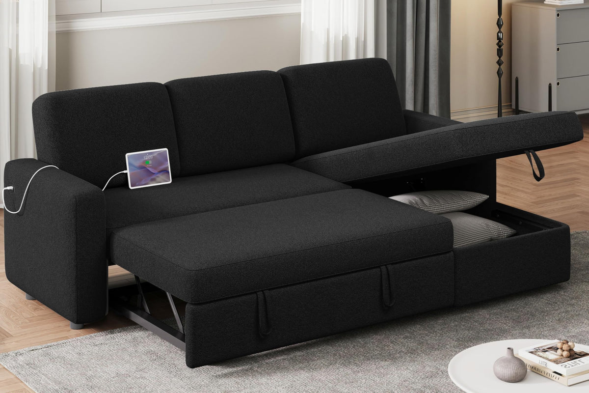 Reversible Sleeper Sectional with Storage
