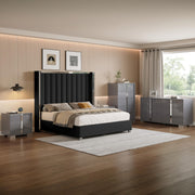 5-Piece Queen Bedroom Set – Black & Grey