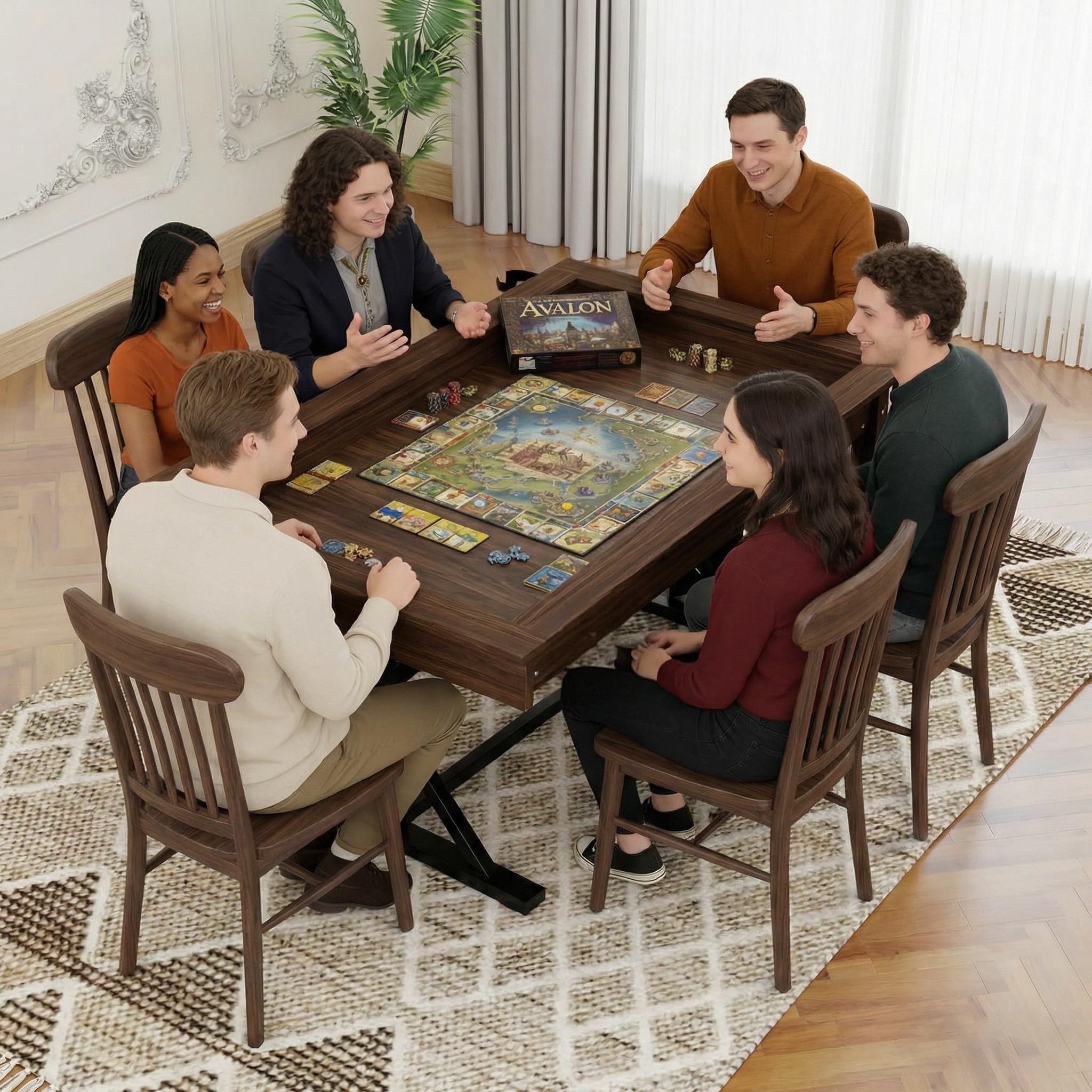 Convertible Game & Dining Table for 4-6 Players