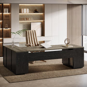 L-Shaped Executive Desk with Storage