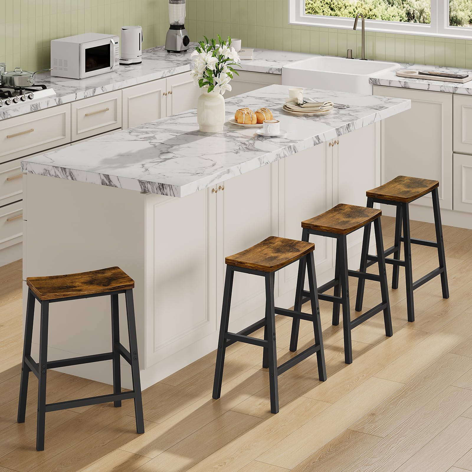 Industrial Bar Stools Set of 4