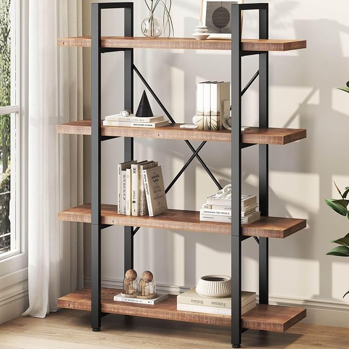 Rustic Solid Wood Bookshelf