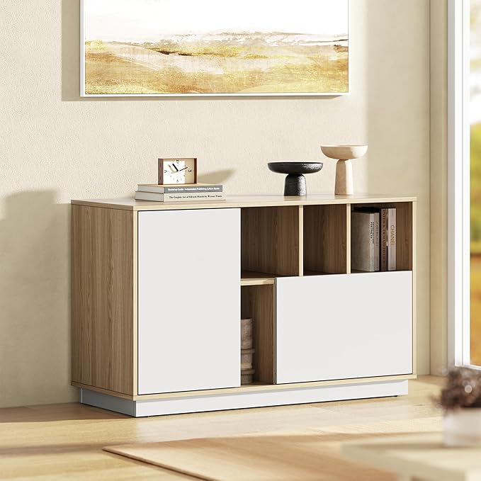 Office Storage Cabinet with Drawers & Adjustable Shelves