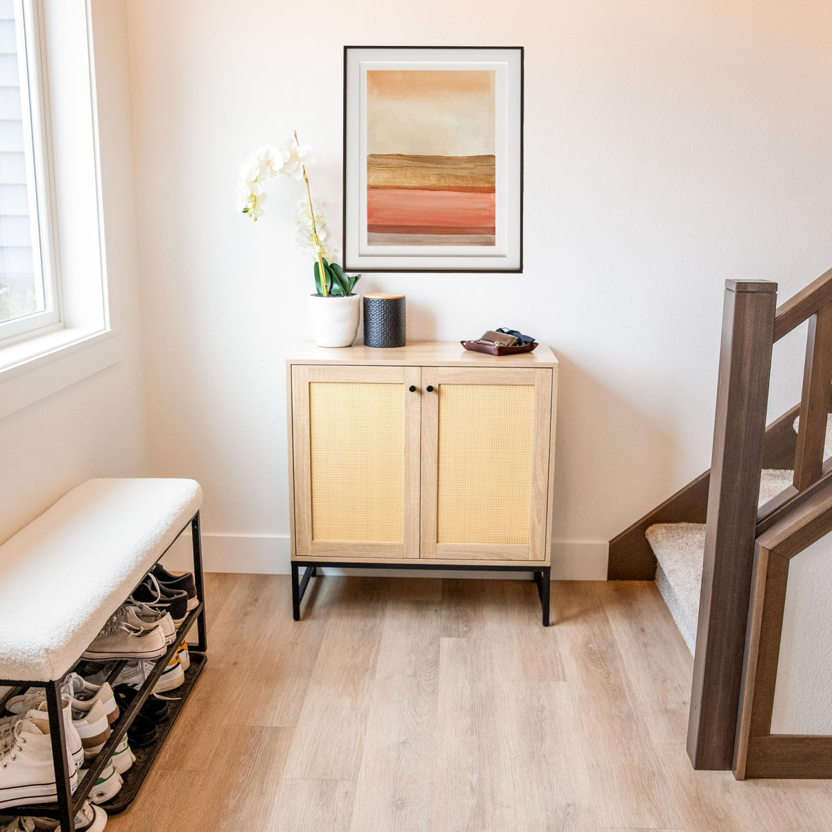 Rattan-Look Storage Cabinet