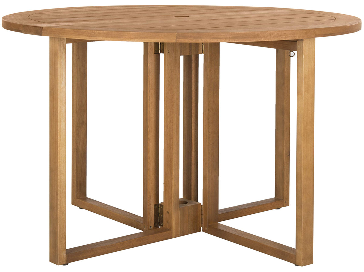 SAFAVIEH Outdoor Wales Wood Dining Table, 47" Natural PAT7036A