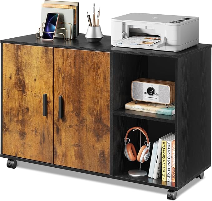 Office Storage Cabinet with Doors and Shelves