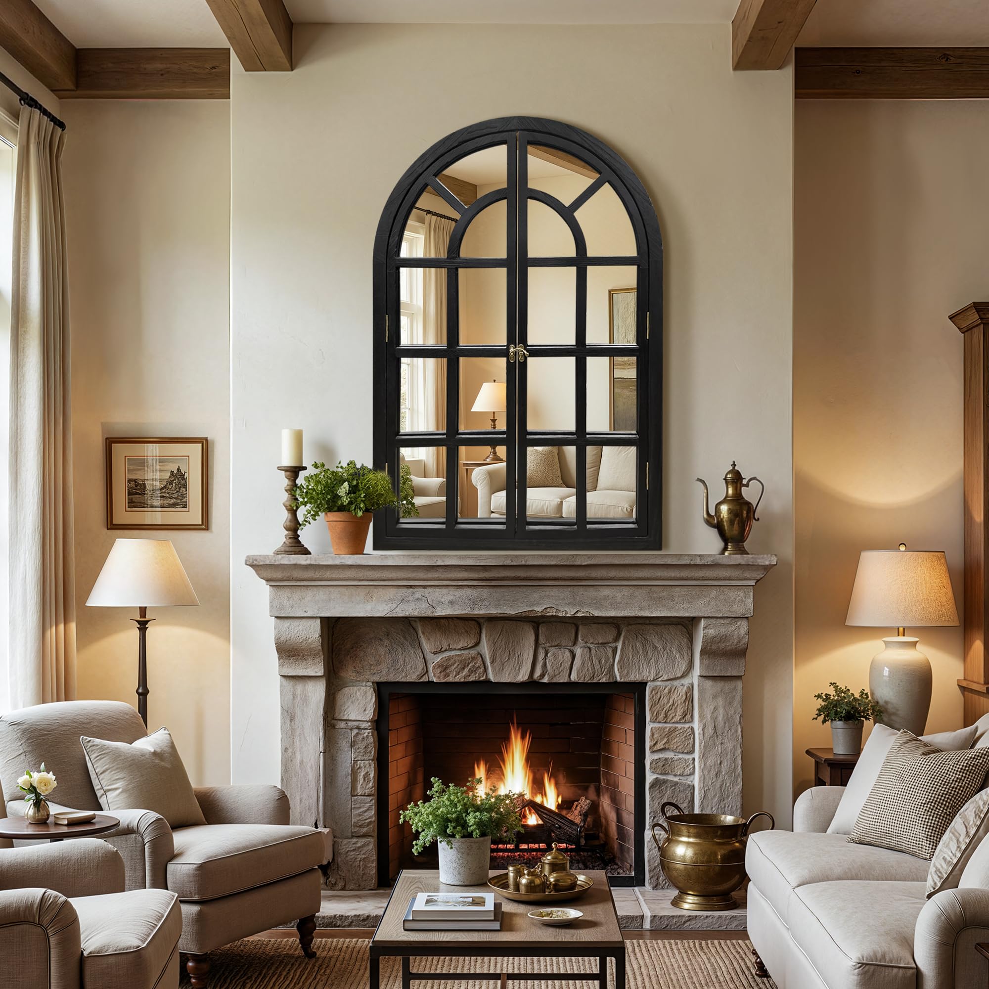Arched Window Wall Mirror