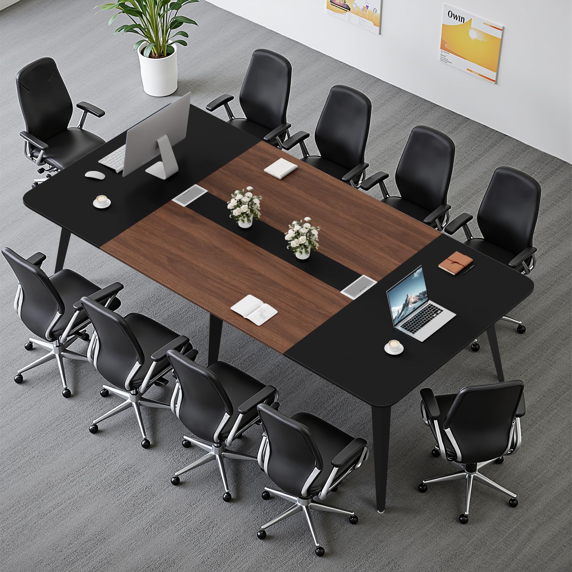 8FT Conference Table with Cable Grommets