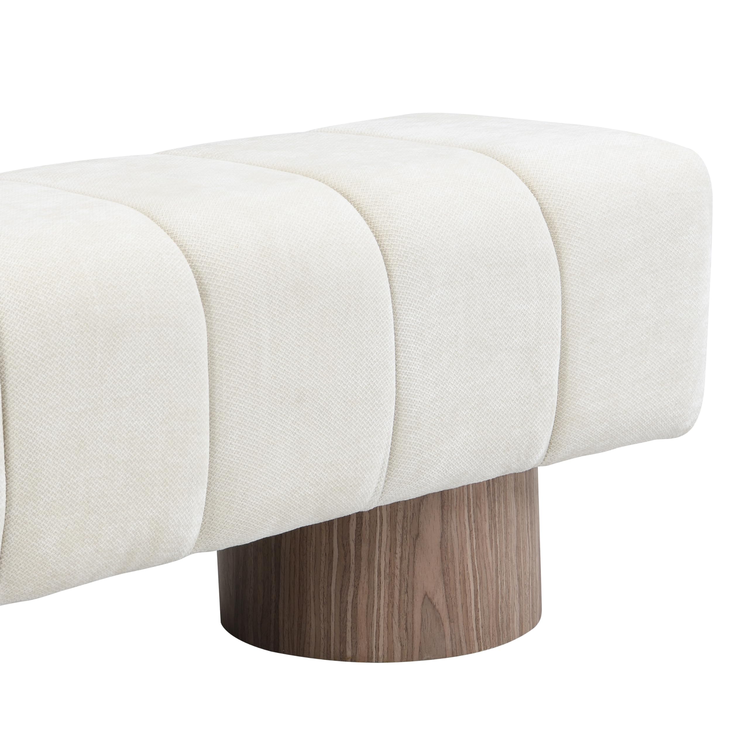 50" Chenille Fabric Dining Bench