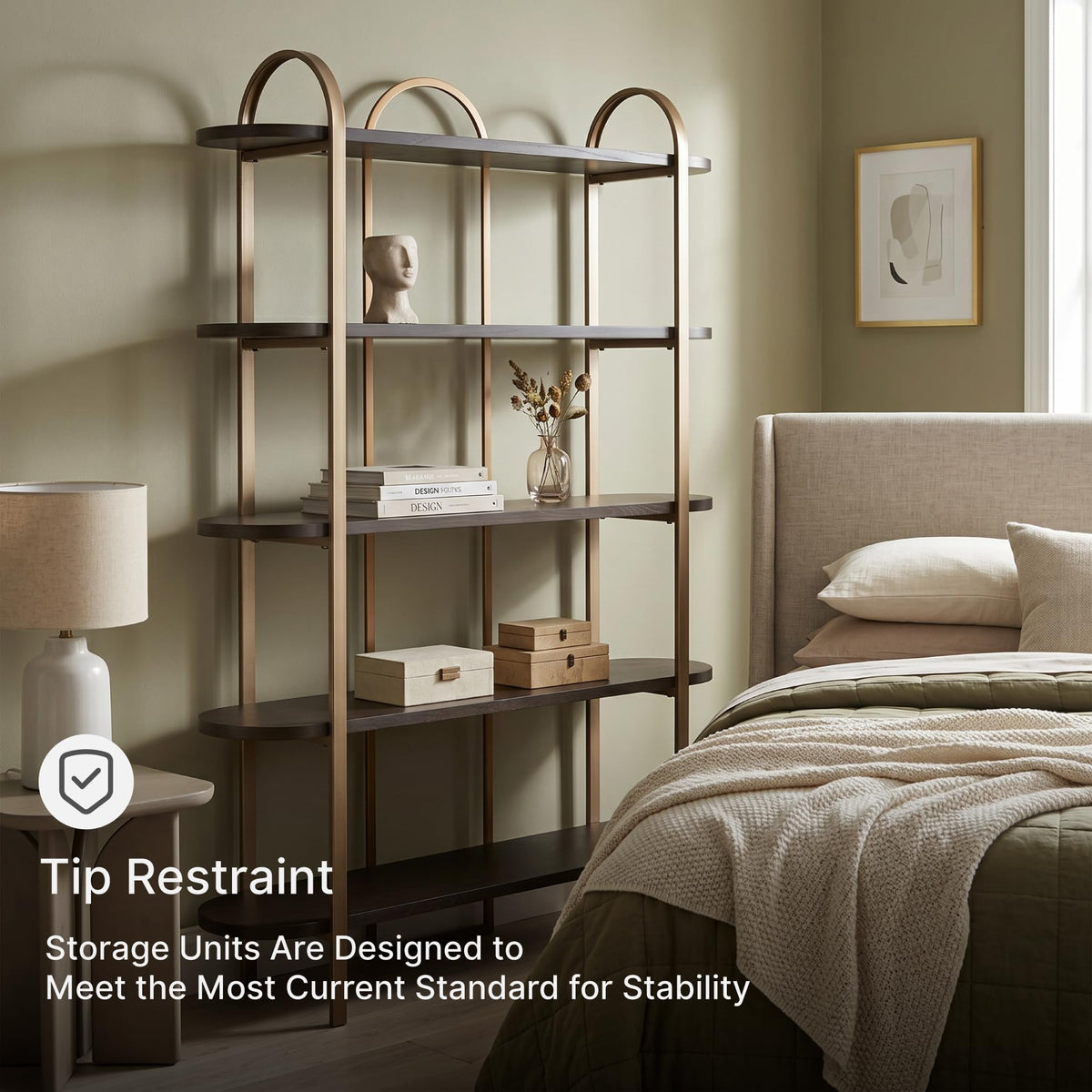 5-Shelf Etagere Bookcase
