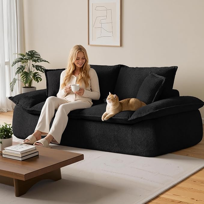 Chenille Boneless Loveseat