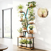 9-Tier Tall Plant Stand with Grow Light