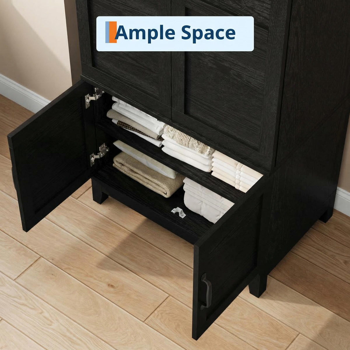 4-Door Wardrobe with Adjustable Shelf