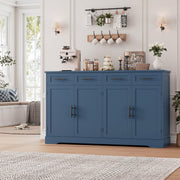 HOSTACK 60" W Sideboard Buffet Cabinet with Storage, Kitchen Cabinet, Blue