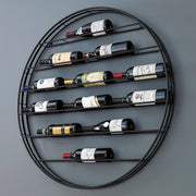 Circular Wall Wine Rack, 12-Bottle