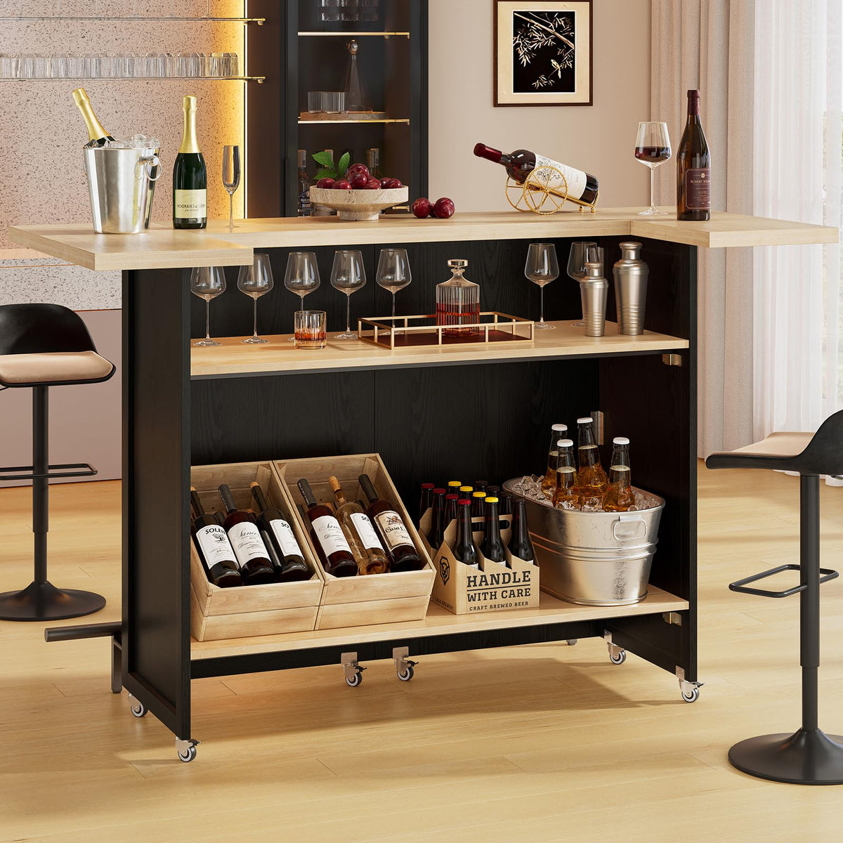Foldable Mobile Bar Table
