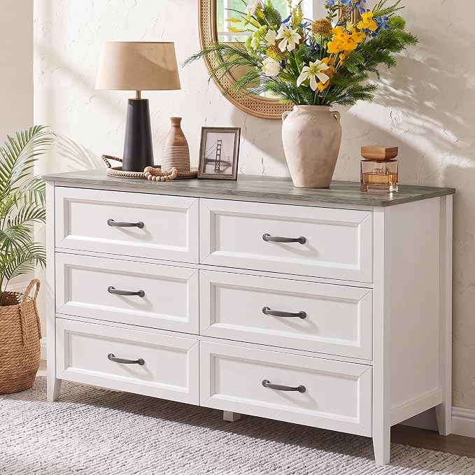 6-Drawer Wood Dresser