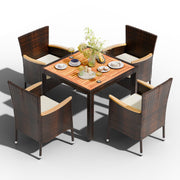 5-Piece Wicker Patio Dining Set