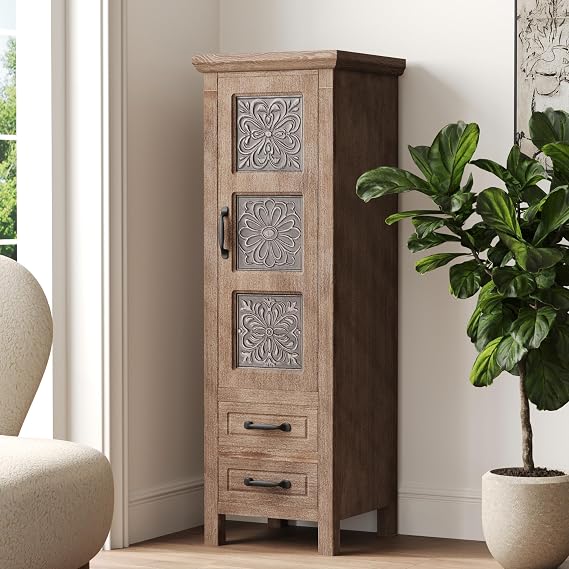 8-Drawer Boho Accent Cabinet