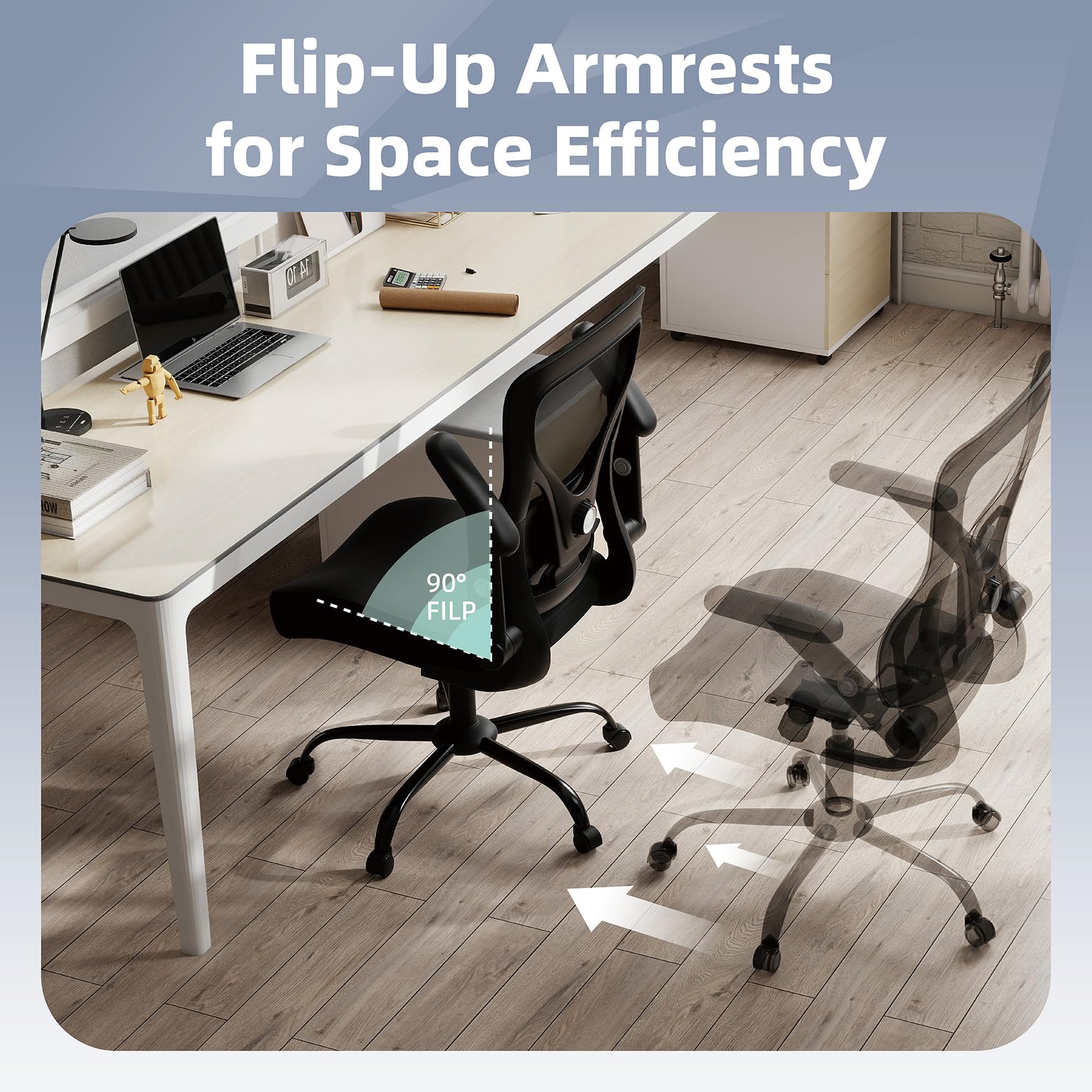 Ergonomic Office Chair with Lumbar Support & Mesh Back