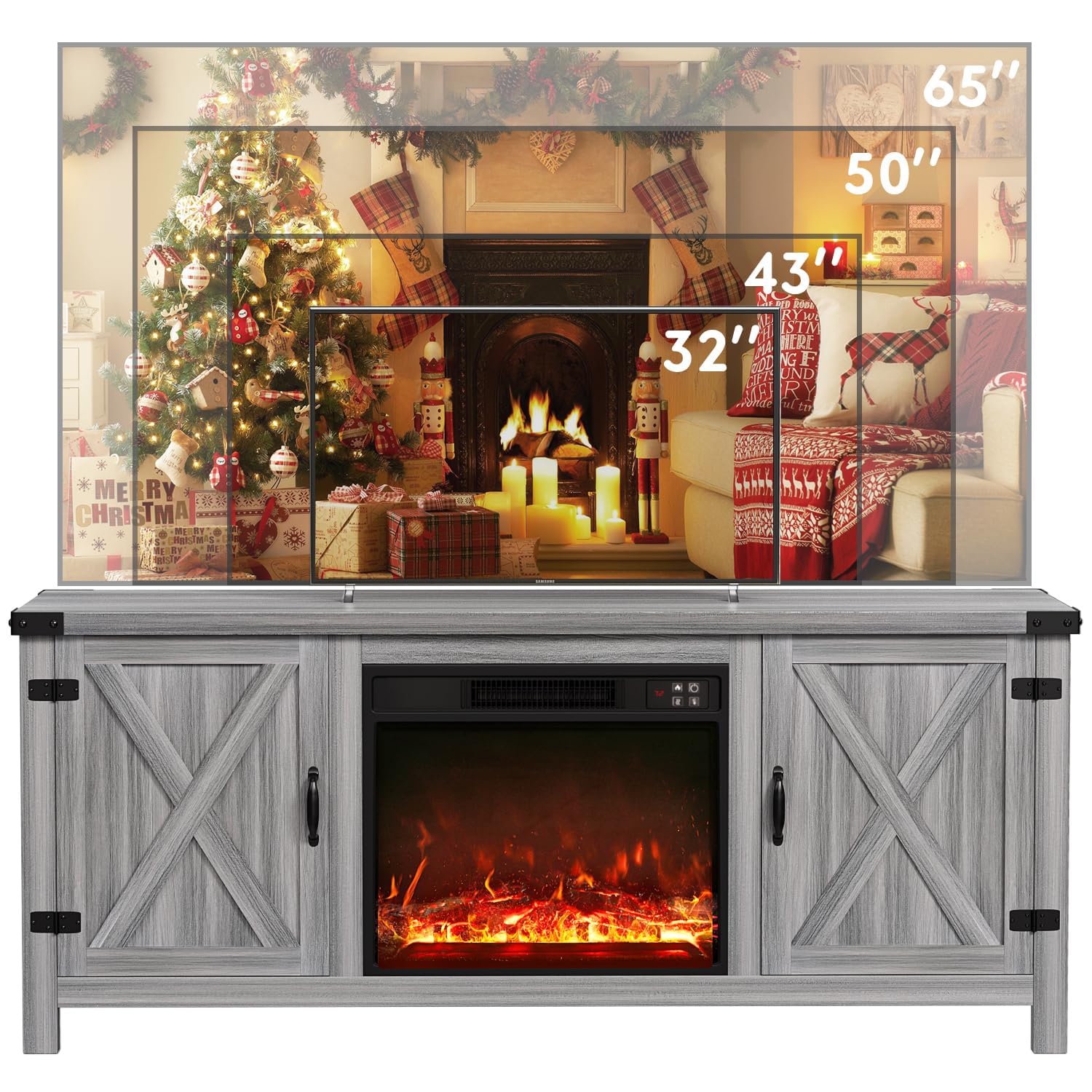 Ultra-Thin Wall-Mounted Electric Fireplace Insert
