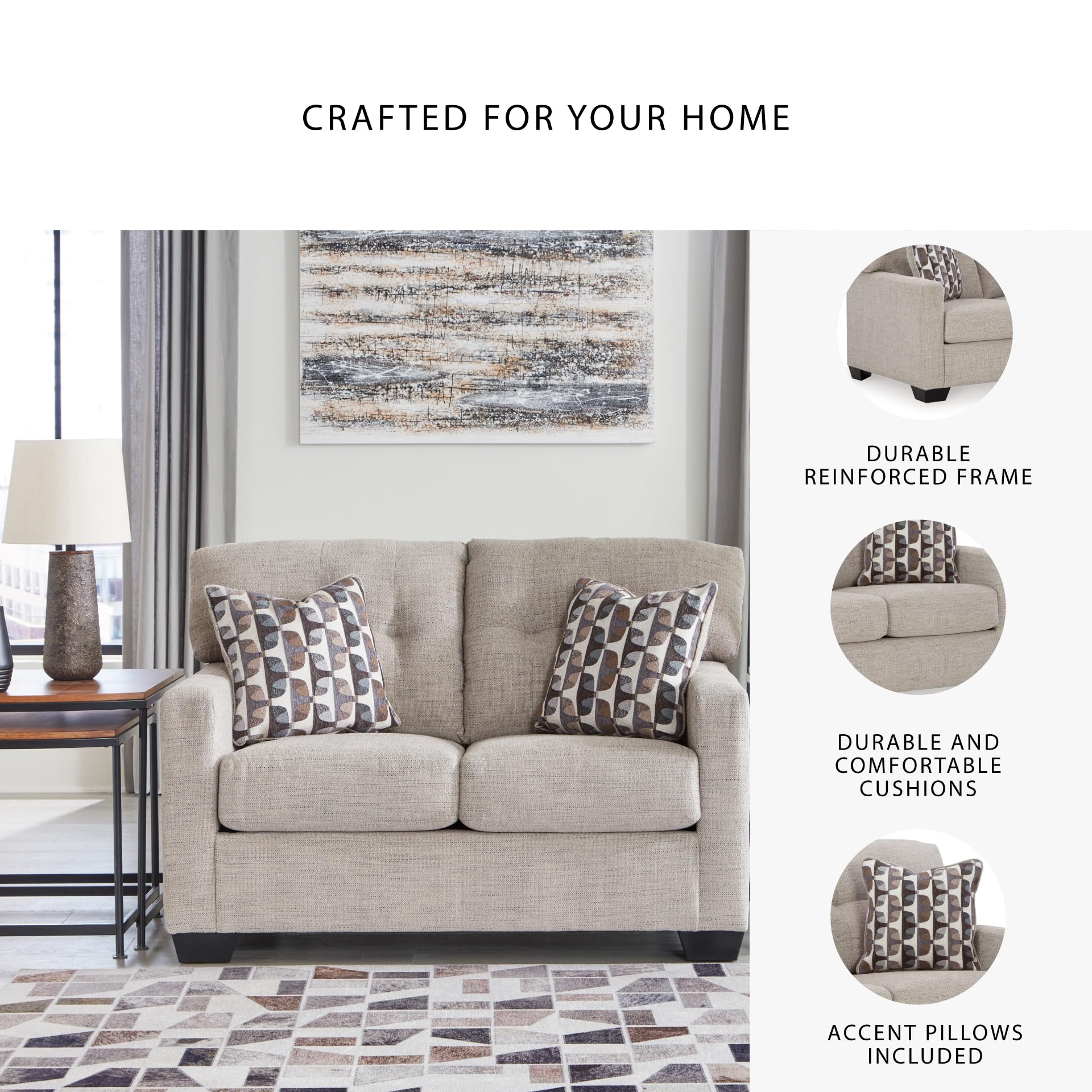 Contemporary Tufted Loveseat