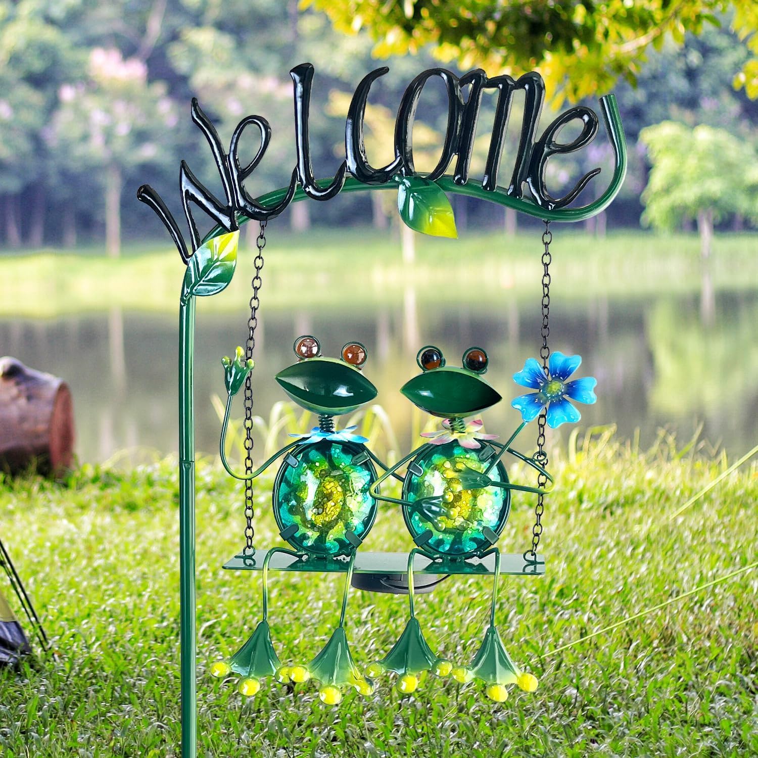 Solar Swing Garden Stake Light