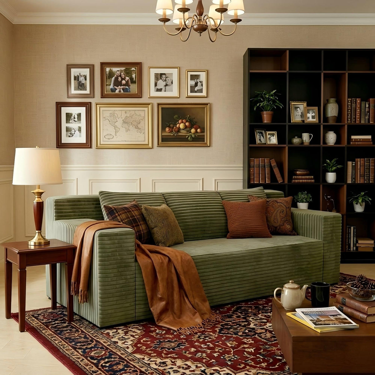 Corduroy Floor Loveseat