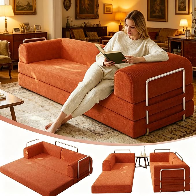 Corduroy Modular Sleeper Sofa