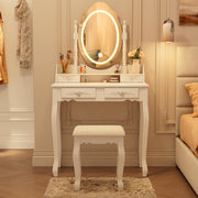 LED Mirror Vanity Desk Set
