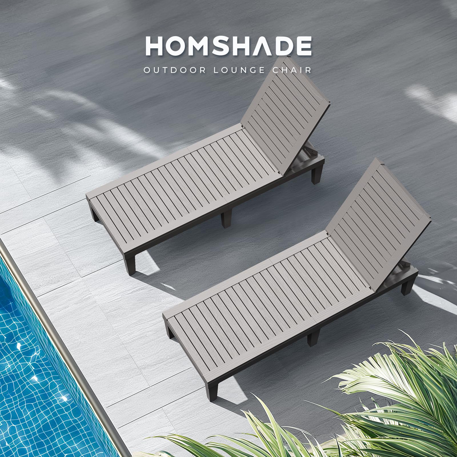 Outdoor Chaise Lounge Chair with Adjustable Backrest