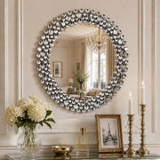 Round Crystal Wall Mirror