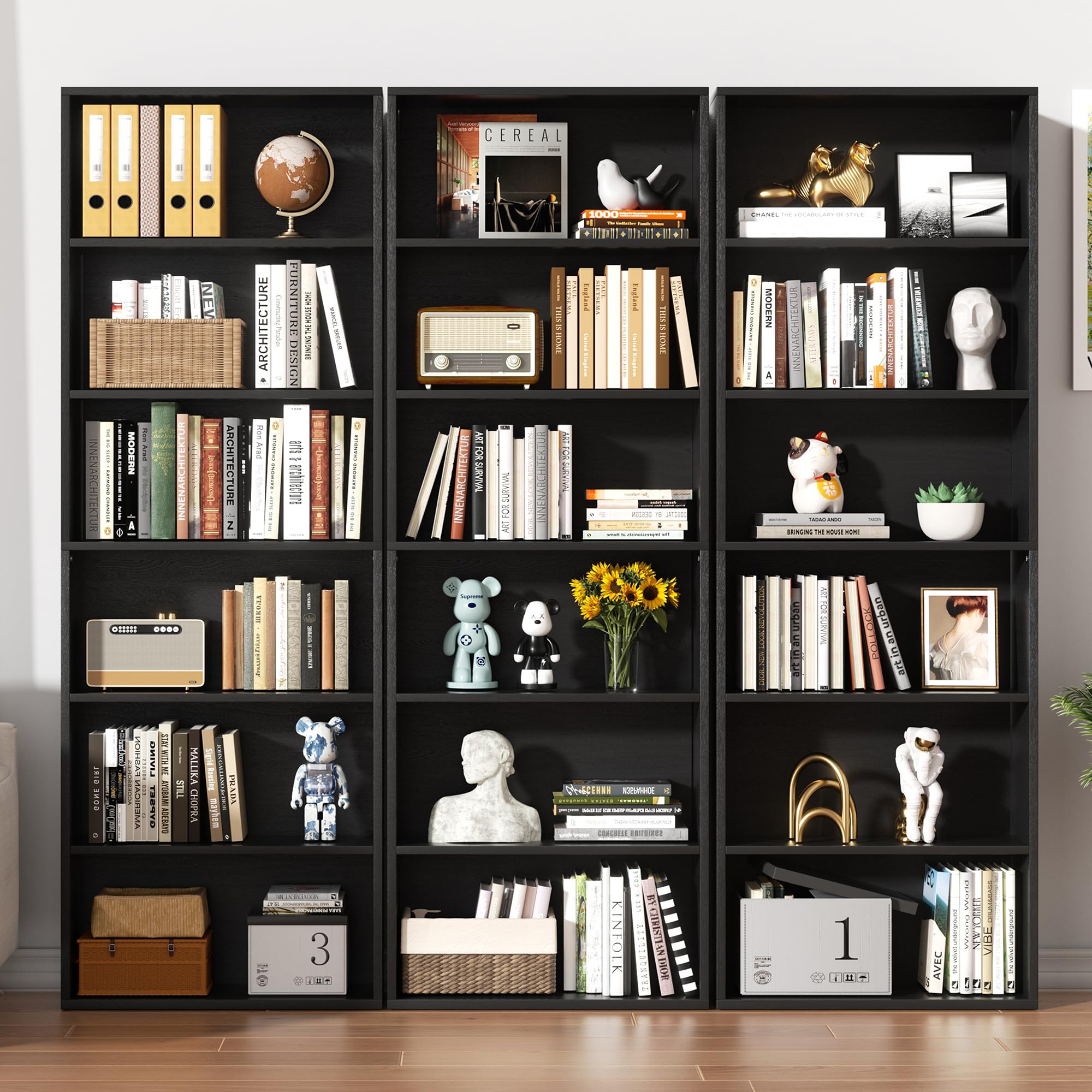 6-Tier Bookcase with Open Shelves