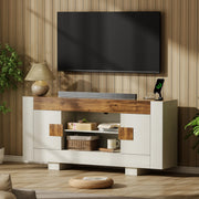 Farmhouse Modern 80" TV Stand Entertainment Center Media Console