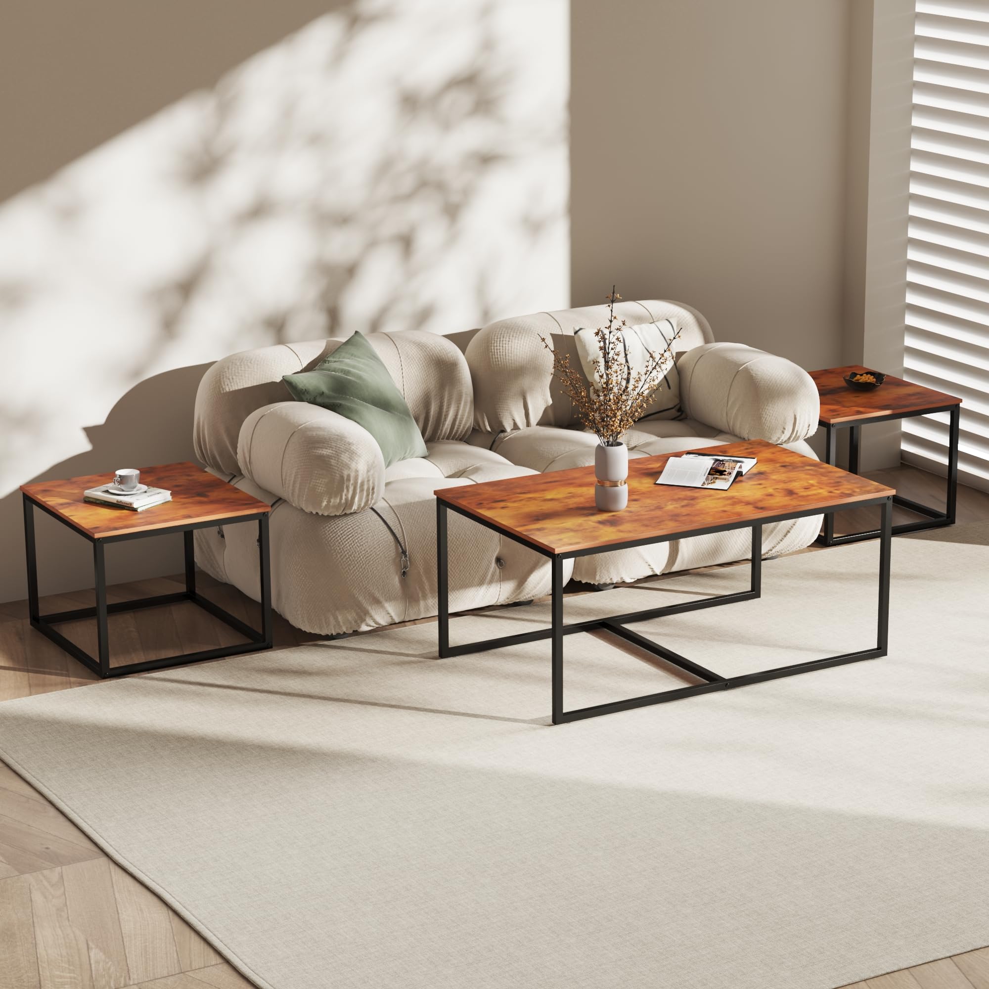 Nesting Coffee Table Set – 3 Piece