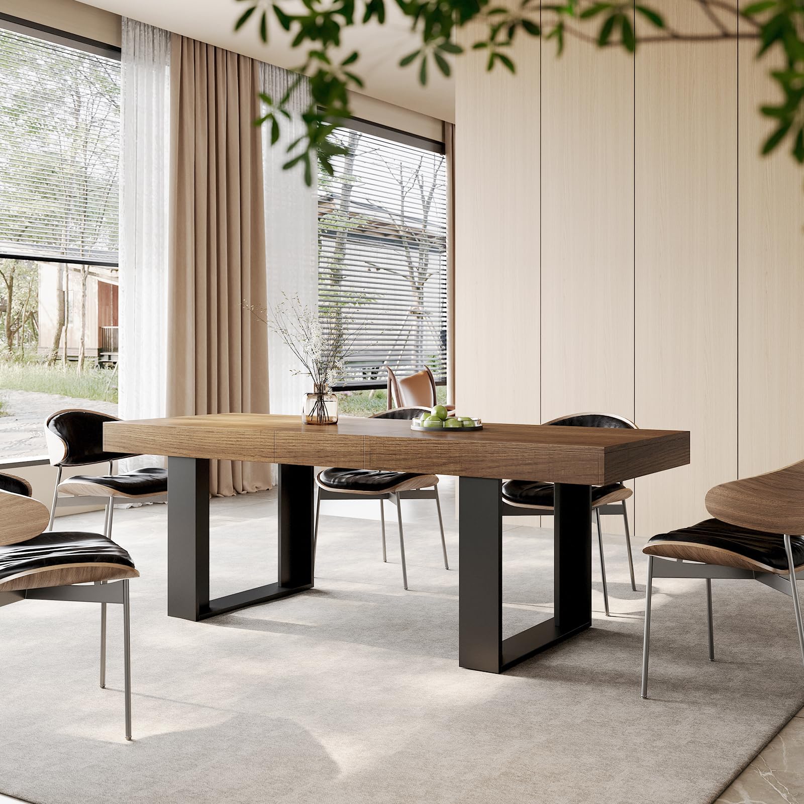Extendable Farmhouse Dining Table for 8–10