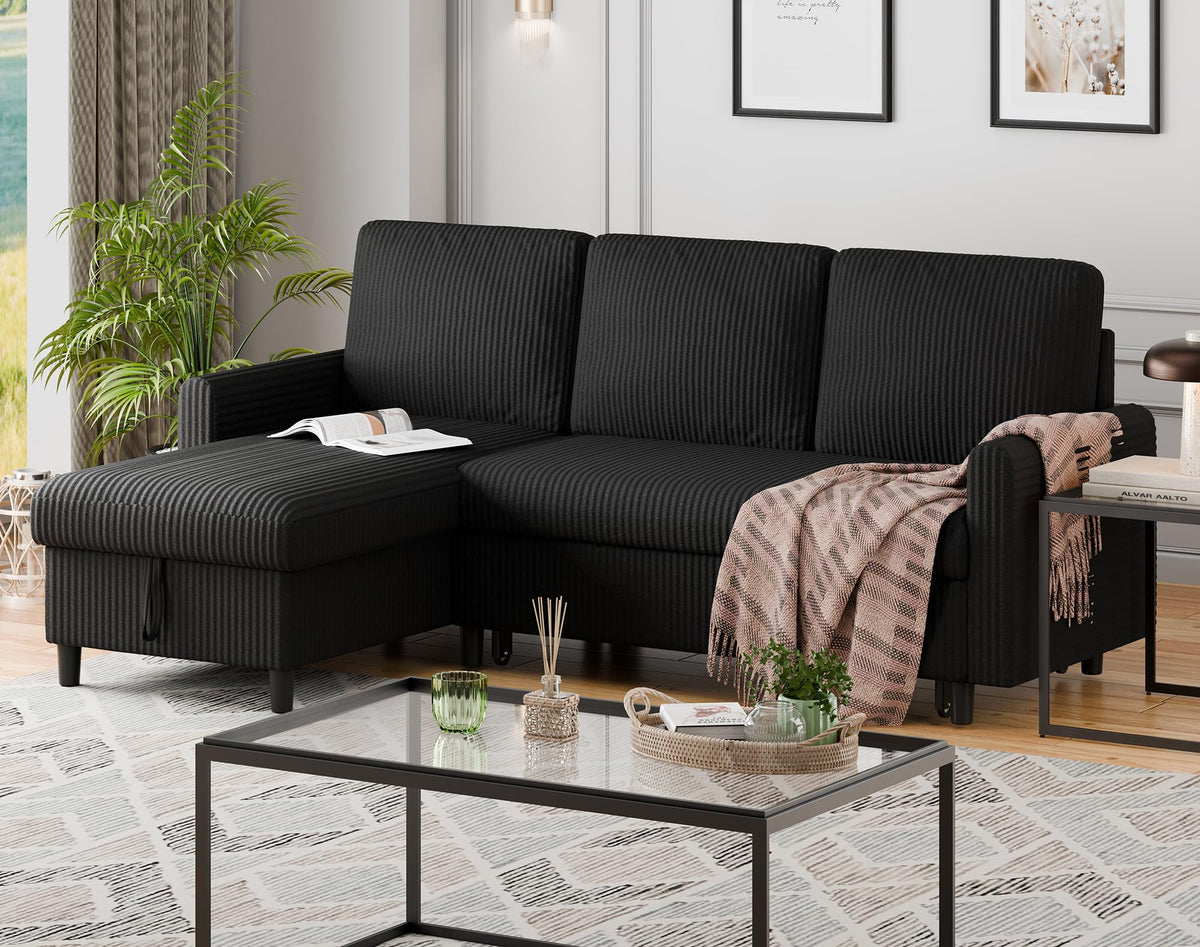 Corduroy Sectional Sleeper Sofa