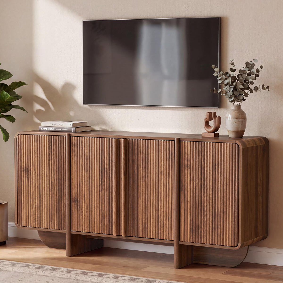 Fluted 4-Door Sideboard