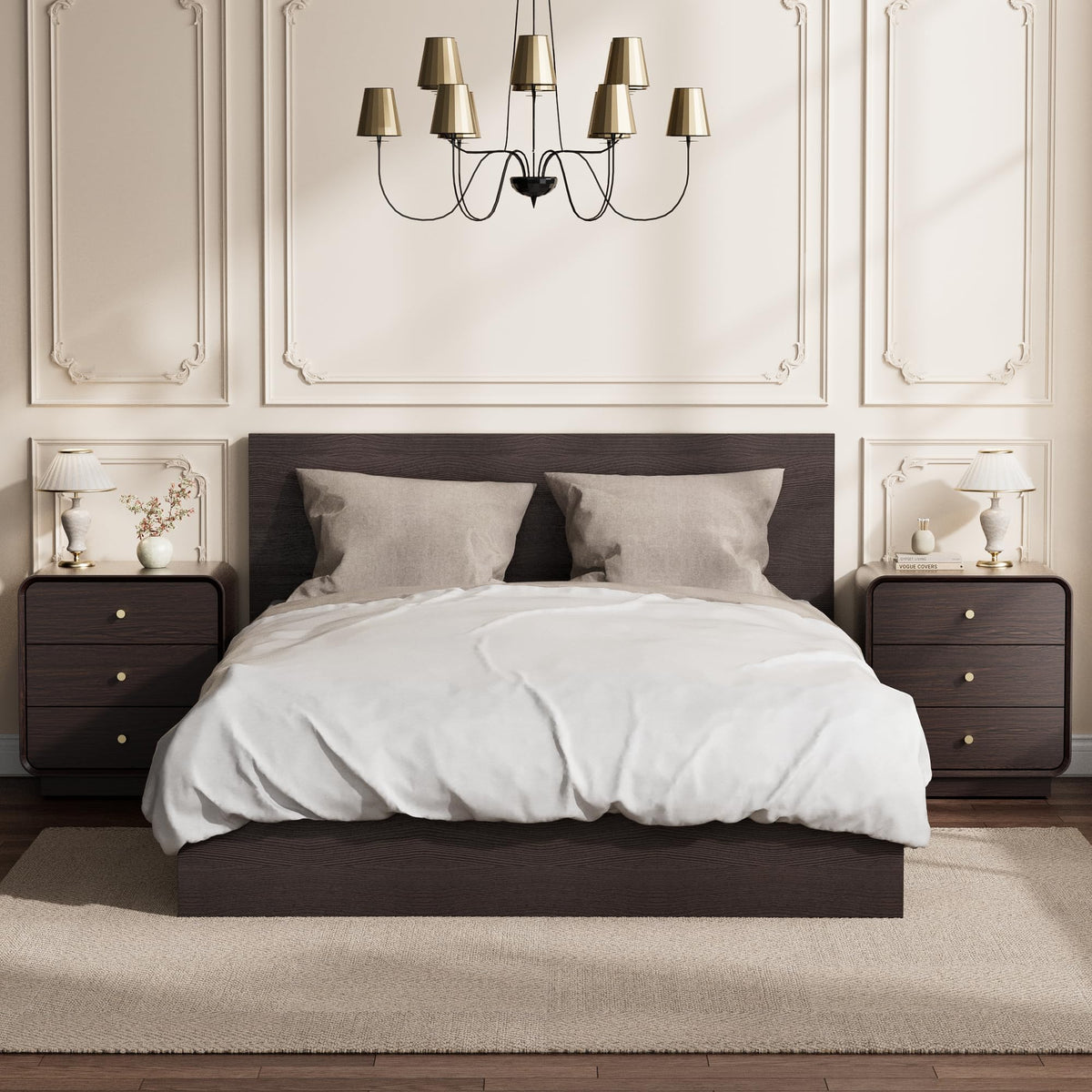 3-Drawer Nightstands Set of 2