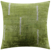 Green Abstract Velvet Throw Pillow 20x20