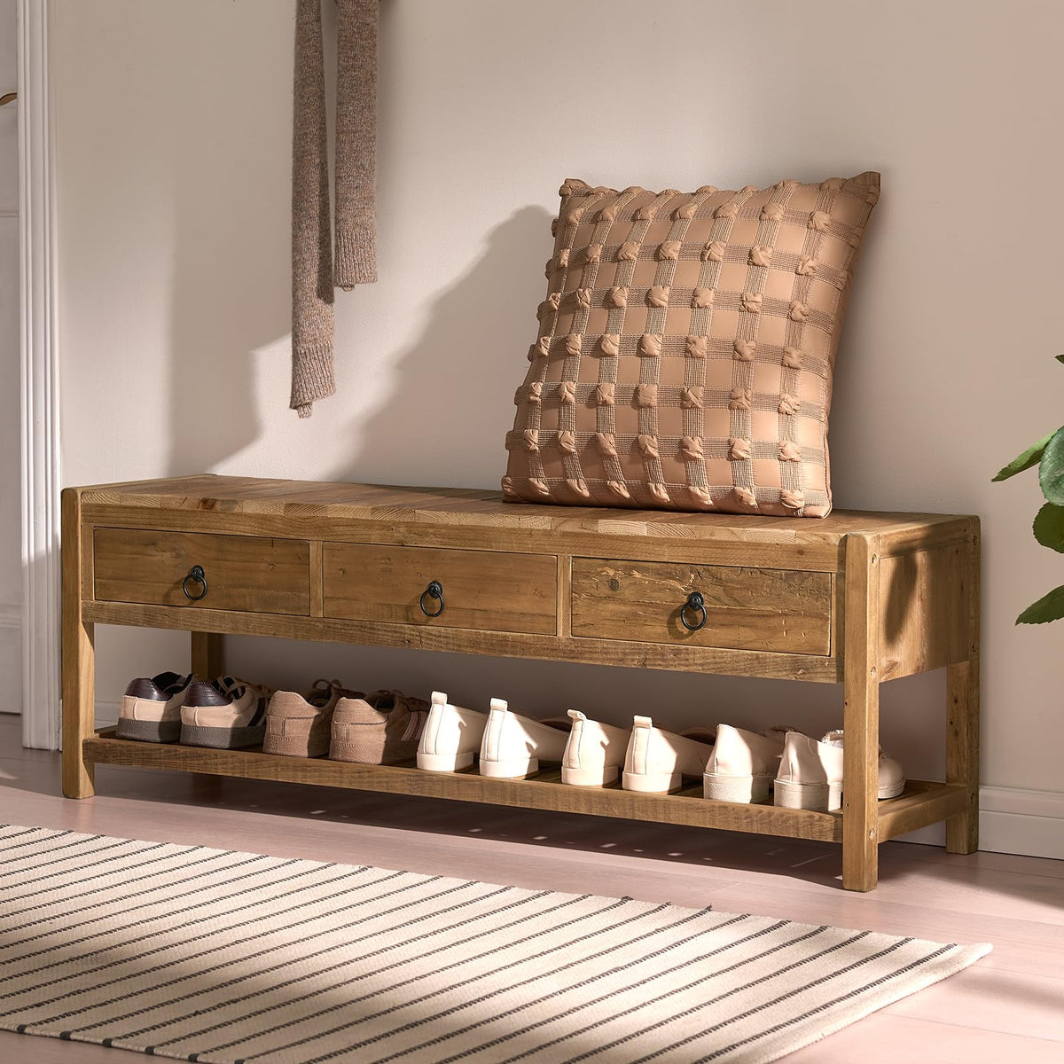 Reclaimed Wood Storage Bench