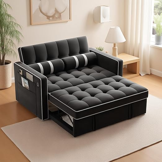 3-in-1 Convertible Futon Sleeper Sofa Bed