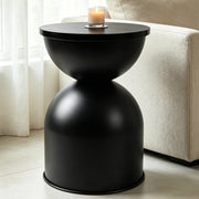 Double-Sided Drum Storage Side Table