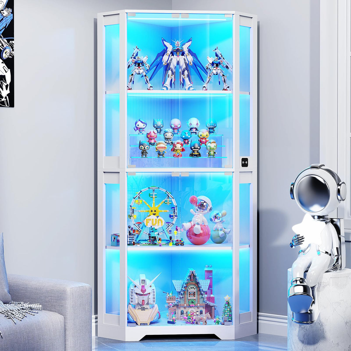 LED Corner Display Cabinet
