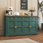 HLR 60'' Shaker-Style Large Sideboard Buffet Cabinet with Storage, Green