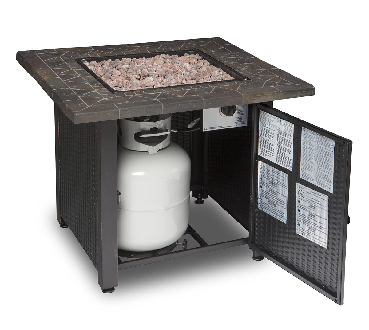 Square Propane Fire Pit Table
