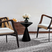 Round Metal Martini Accent Side Table